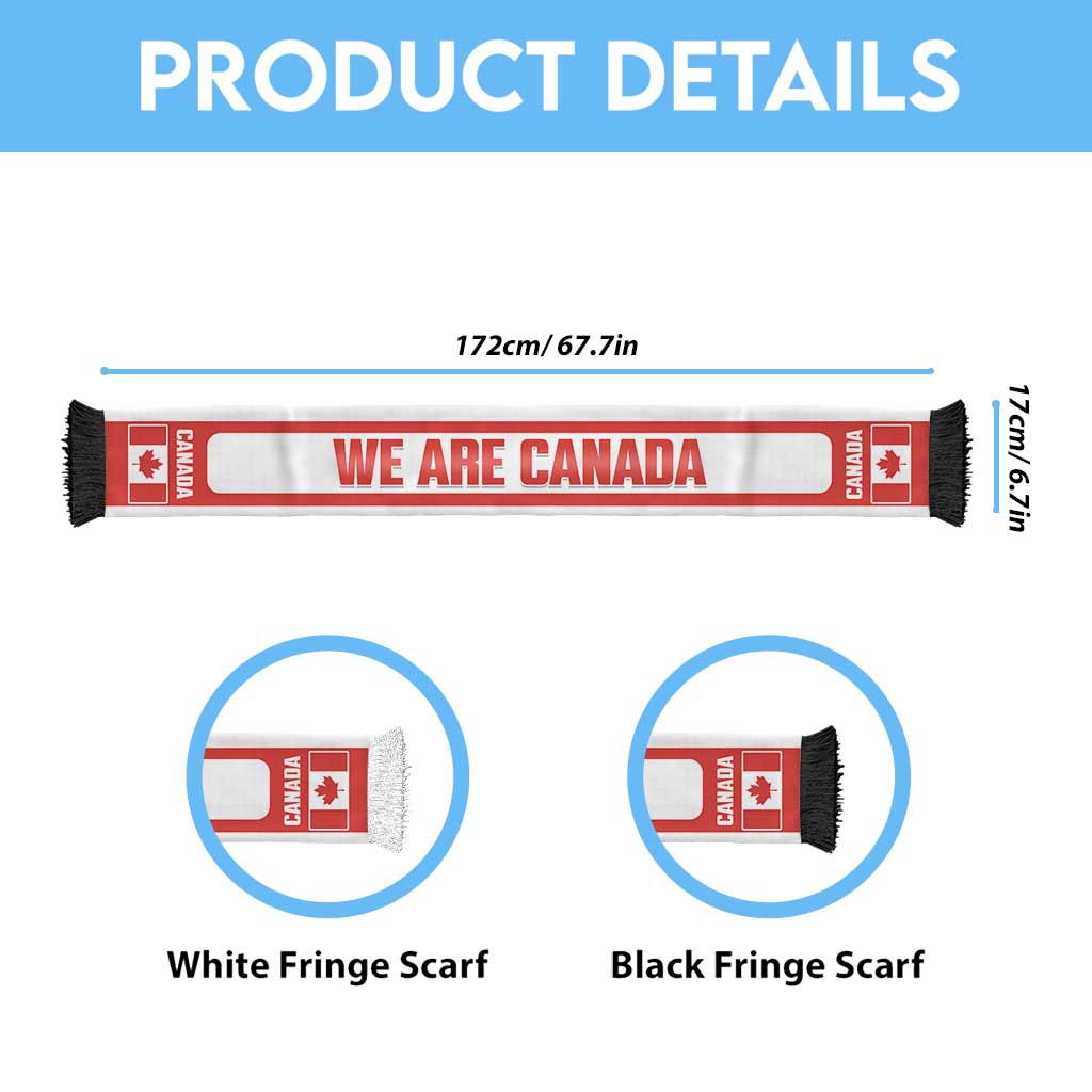 Canada 2026 Football Personalized Soccer Scarf Go Maple Leaf