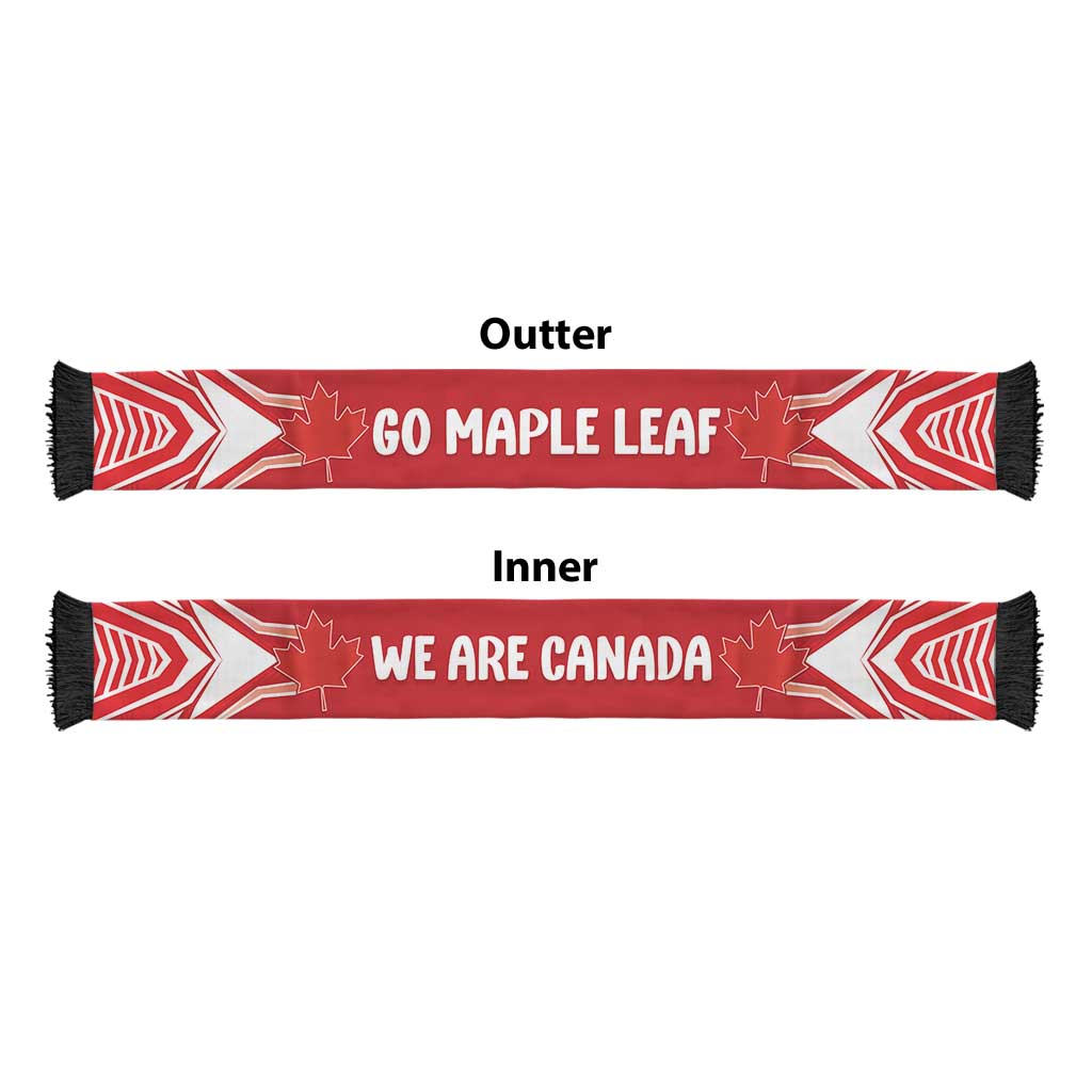 Canada 2026 Football Soccer Scarf Go Maple Leaf