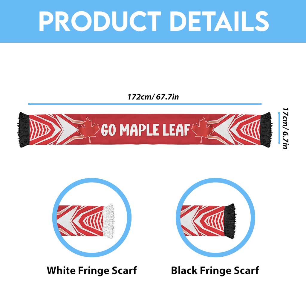 Canada 2026 Football Soccer Scarf Go Maple Leaf