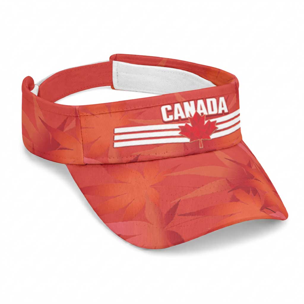 Canada 2026 Football Sun Visor Cap Go Maple Leaf