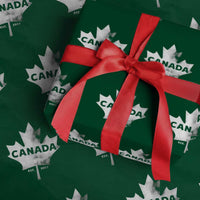 Canada Flag Wrapping Paper Roll Canadian Maple Leaf Vintage Retro Sport - Wonder Print Shop