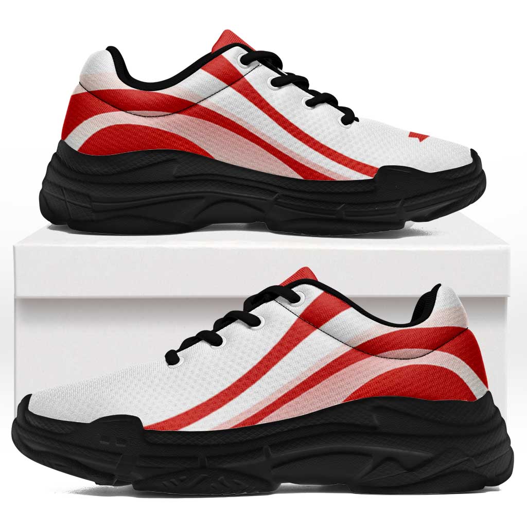 Canada Football Chunky Sneakers Flag-Inspired Curve Style