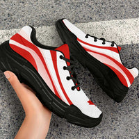 Canada Football Chunky Sneakers Flag-Inspired Curve Style