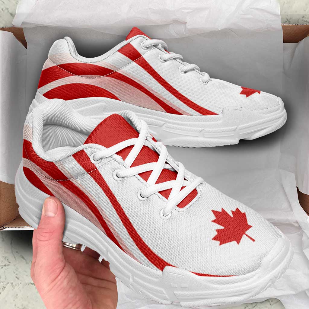 Canada Football Chunky Sneakers Flag-Inspired Curve Style