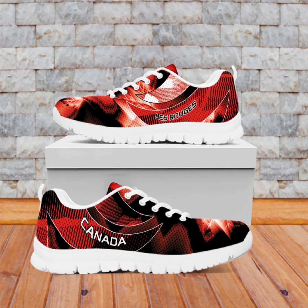Canada Football Sneakers Visual Line Abstract Maple Leaf