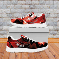 Canada Football Sneakers Visual Line Abstract Maple Leaf
