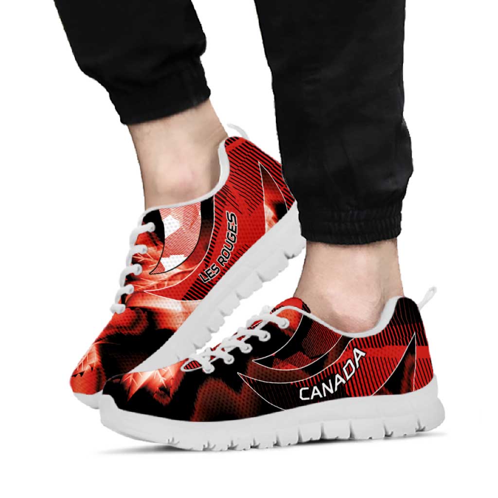 Canada Football Sneakers Visual Line Abstract Maple Leaf