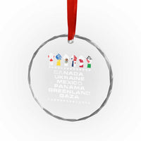 Canada Greenland Mexico Panama Gaza Ukraine Pride Crystal Glass Ornament Hand Fist - Wonder Print Shop