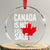 Canada Is Not For Sale Crystal Glass Ornament Distressed Vintage Canadian Maple Leaf - Wonder Print Shop