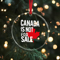 Canada Is Not For Sale Crystal Glass Ornament Distressed Vintage Canadian Maple Leaf TS02
