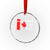 Canada Is Not For Sale Crystal Glass Ornament Maple Leaf Candadian Flag Distressed - Wonder Print Shop