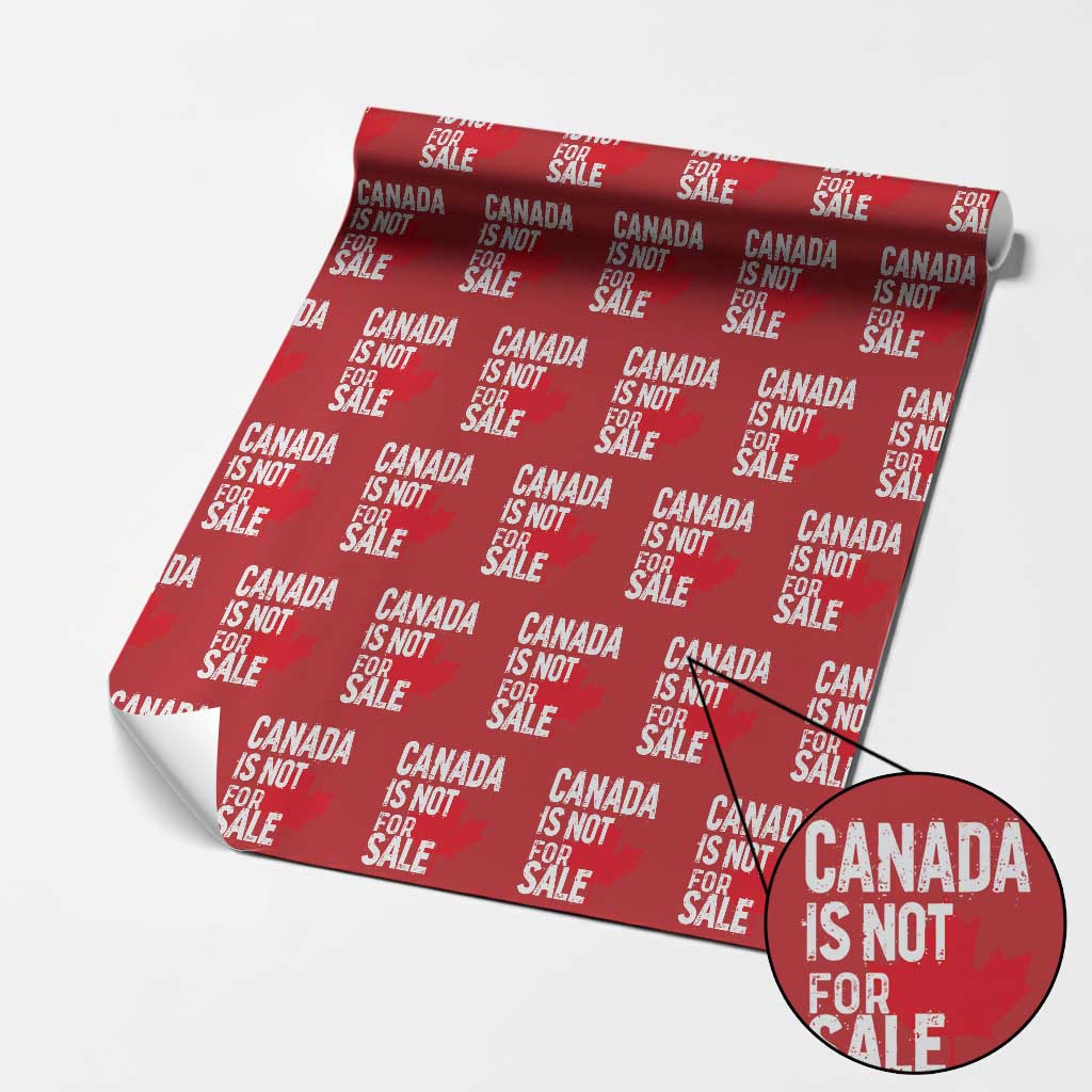 Canada Is Not For Sale Wrapping Paper Roll Distressed Vintage Canadian Maple Leaf - Wonder Print Shop