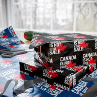 Canada Is Not For Sale Wrapping Paper Roll Distressed Vintage Canadian Maple Leaf - Wonder Print Shop