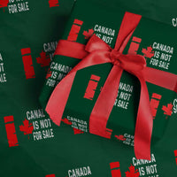 Canada Is Not For Sale Wrapping Paper Roll Maple Leaf Candadian Flag Distressed - Wonder Print Shop