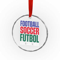 Canada Mexico USA Crystal Glass Ornament Football Fan Gift