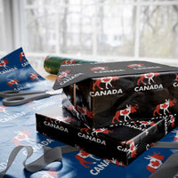 Canada Moose Maple Leaf Wrapping Paper Roll Canadian Pride
