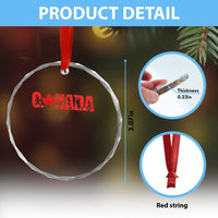 Canada National Soccer Lover Crystal Glass Ornament Proud Canadian Fan Gift