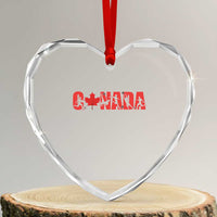 Canada National Soccer Lover Heart Crystal Glass Ornament Proud Canadian Fan Gift