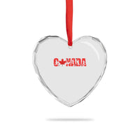 Canada National Soccer Lover Heart Crystal Glass Ornament Proud Canadian Fan Gift