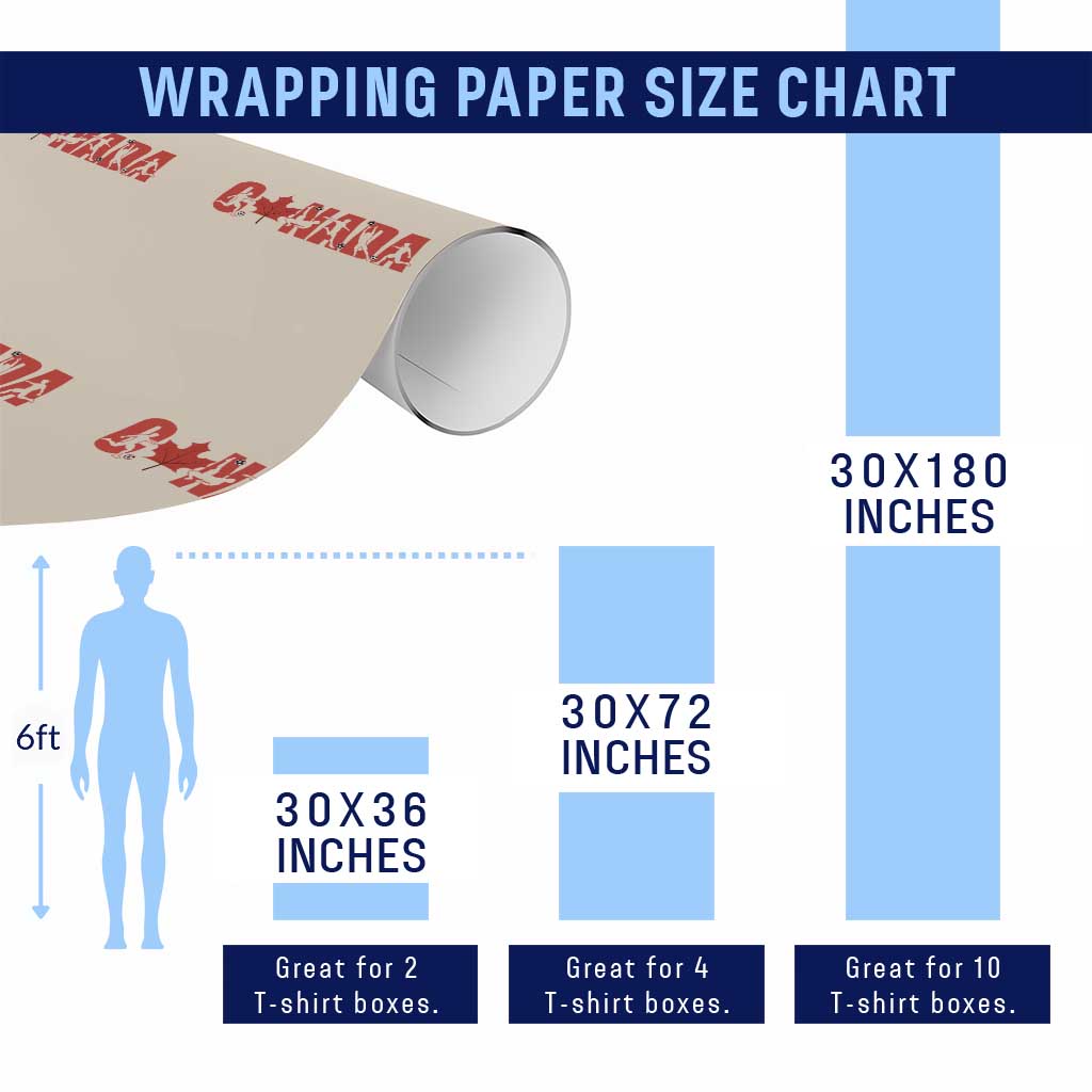 Canada National Soccer Lover Wrapping Paper Roll Proud Canadian Fan Gift