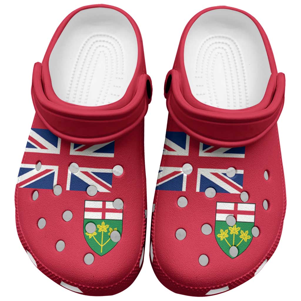 Canada Ontario Province Clogs Shoes Ut Incepit Fidelis Sic Permanet - Wonder Print Shop