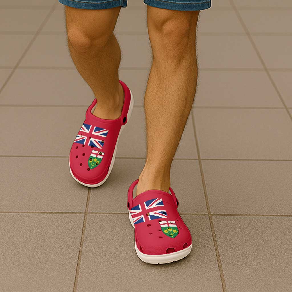Canada Ontario Province Clogs Shoes Ut Incepit Fidelis Sic Permanet - Wonder Print Shop