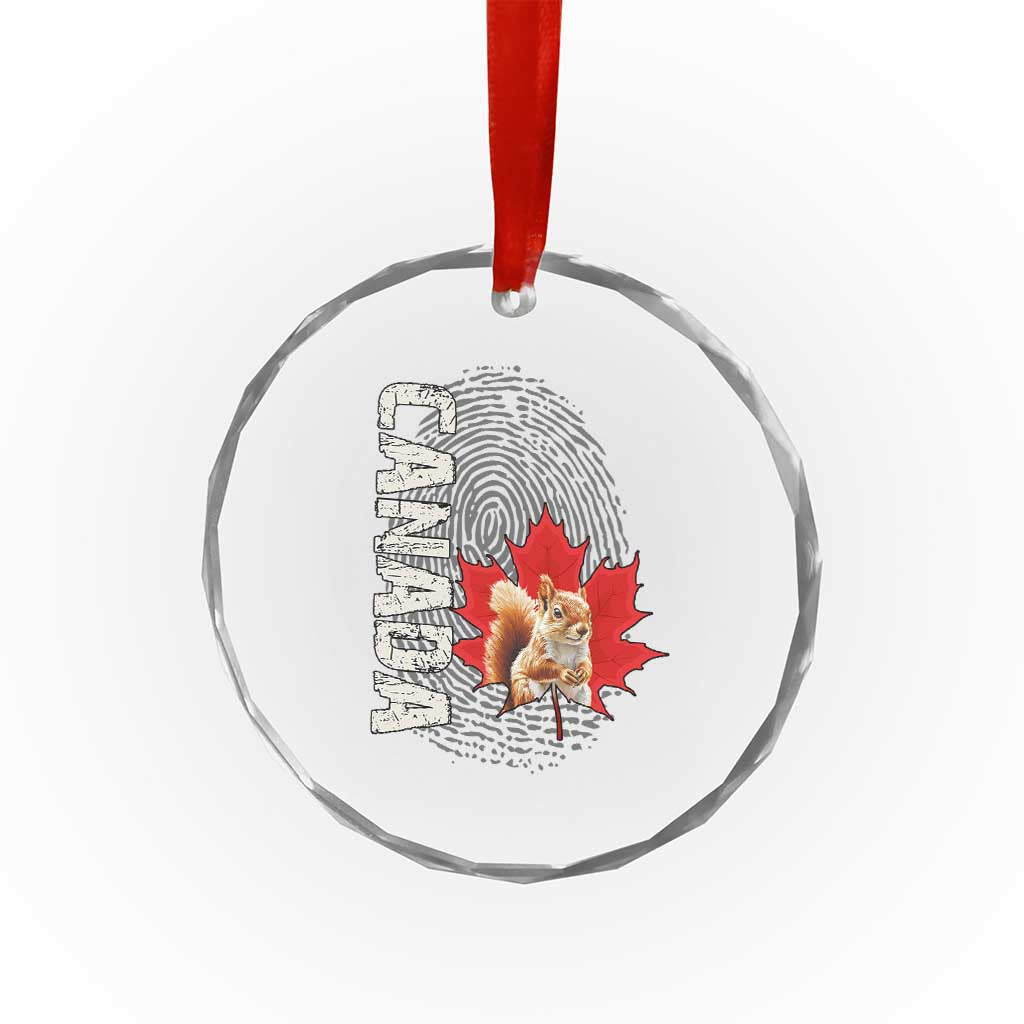 Canada Pride Crystal Glass Ornament Maple Leaf Squirrel Canadian Roots TS02