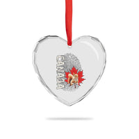 Canada Pride Heart Crystal Glass Ornament Maple Leaf Squirrel Canadian Roots - Wonder Print Shop