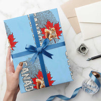 Canada Pride Wrapping Paper Roll Maple Leaf Squirrel Canadian Roots - Wonder Print Shop