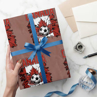 Canada Soccer Fan Wrapping Paper Roll Canadian Football Game Day Suppoter