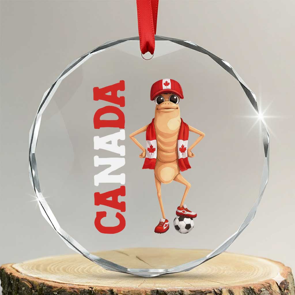 Canada Soccer Fan Marcus The Worm Crystal Glass Ornament Country Football Gift