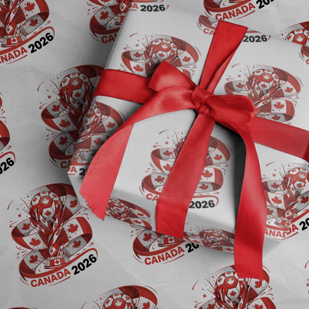 Canada Soccer Fan Wrapping Paper Roll International Football Lover Gift