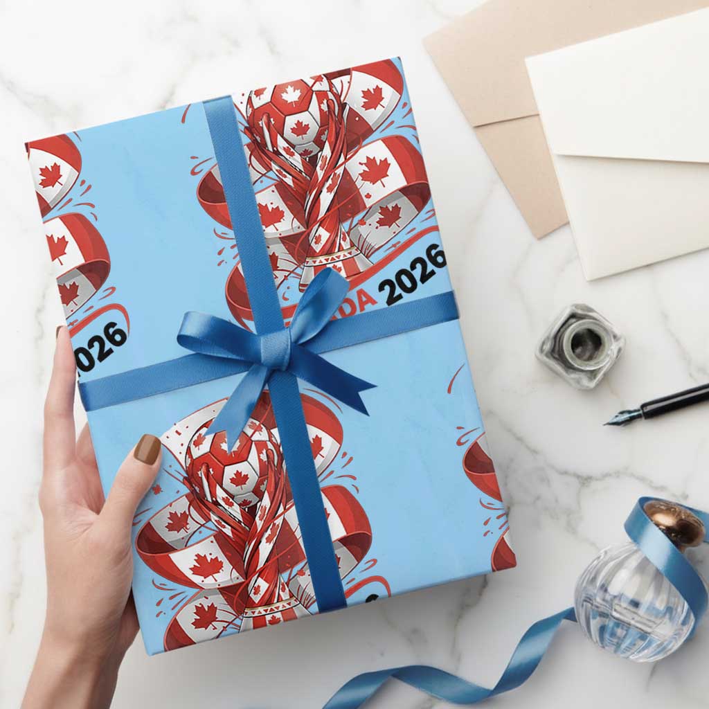 Canada Soccer Fan Wrapping Paper Roll International Football Lover Gift
