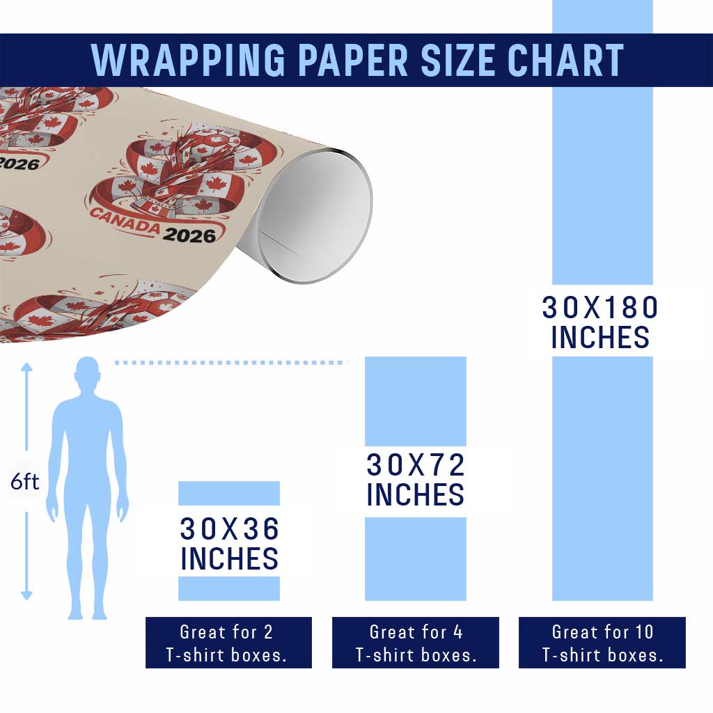 Canada Soccer Fan Wrapping Paper Roll International Football Lover Gift