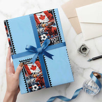 Canada Soccer Moose Wrapping Paper Roll Vintage Postal Stamp Road To 2026