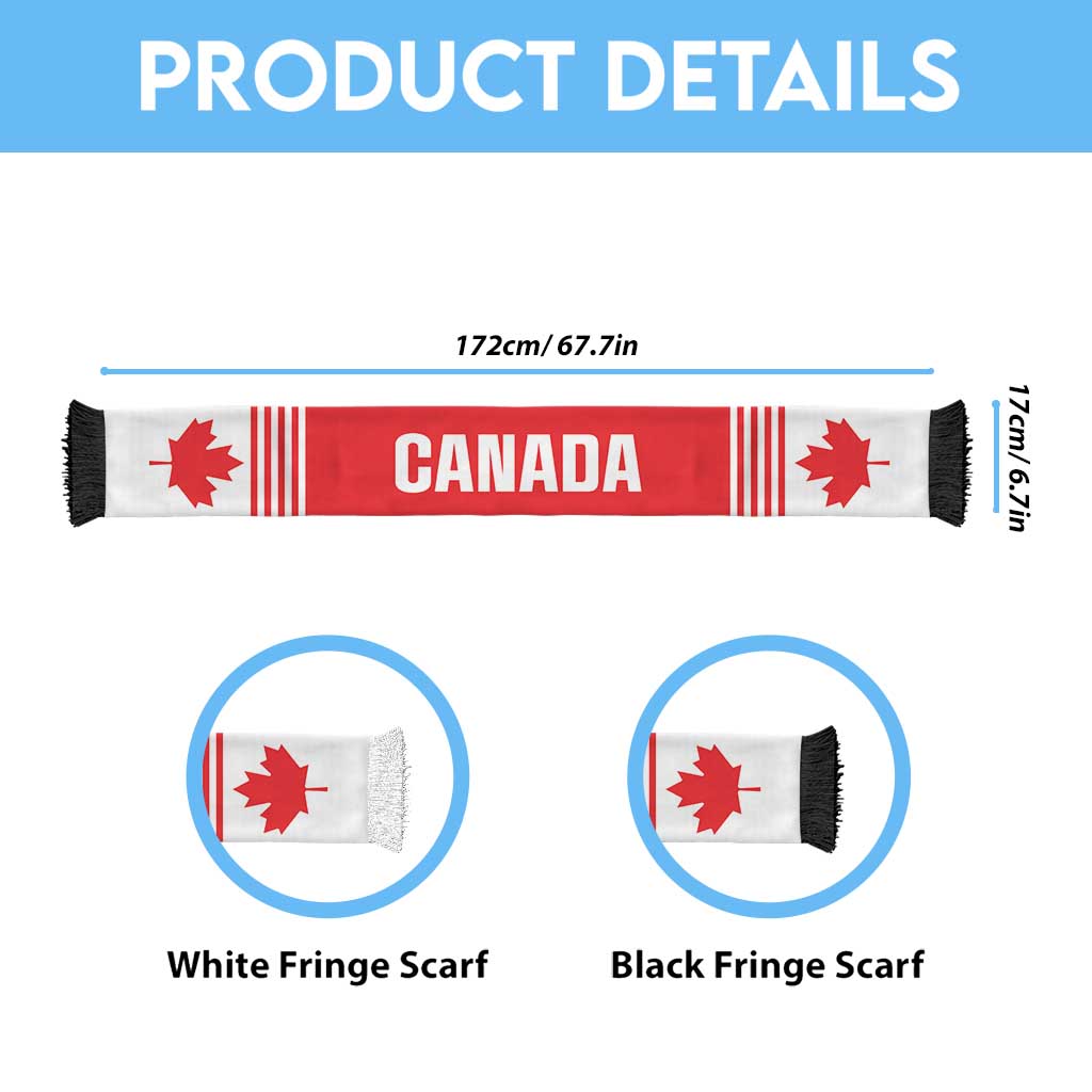 Canada World Football 2026 Soccer Scarf National Pride Never Stops