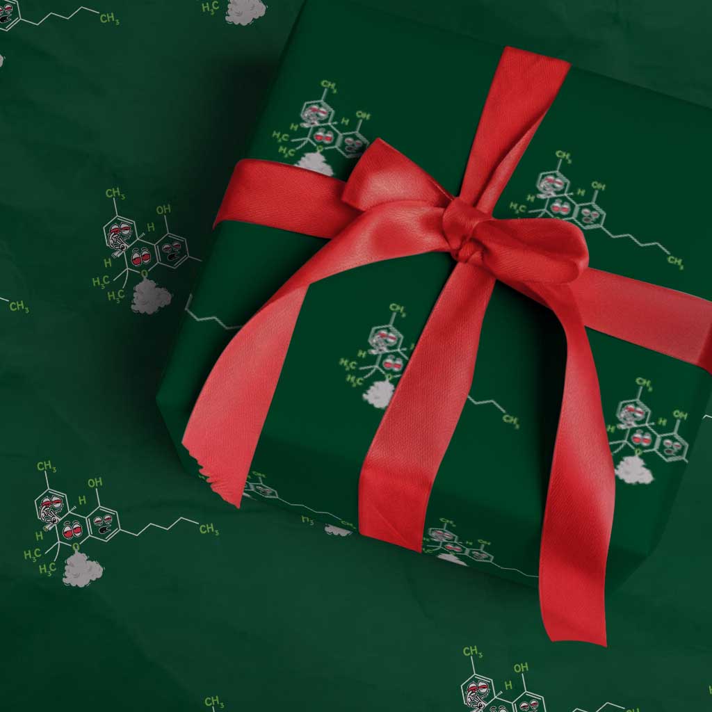 Cannabis Weed Wrapping Paper Roll Molecule THC Marijuana Stoner - Wonder Print Shop