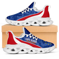 Cape Verde 2026 Football Clunky Sneakers Tubaroes Azuis Grunge Curve Stylized - Wonder Print Shop