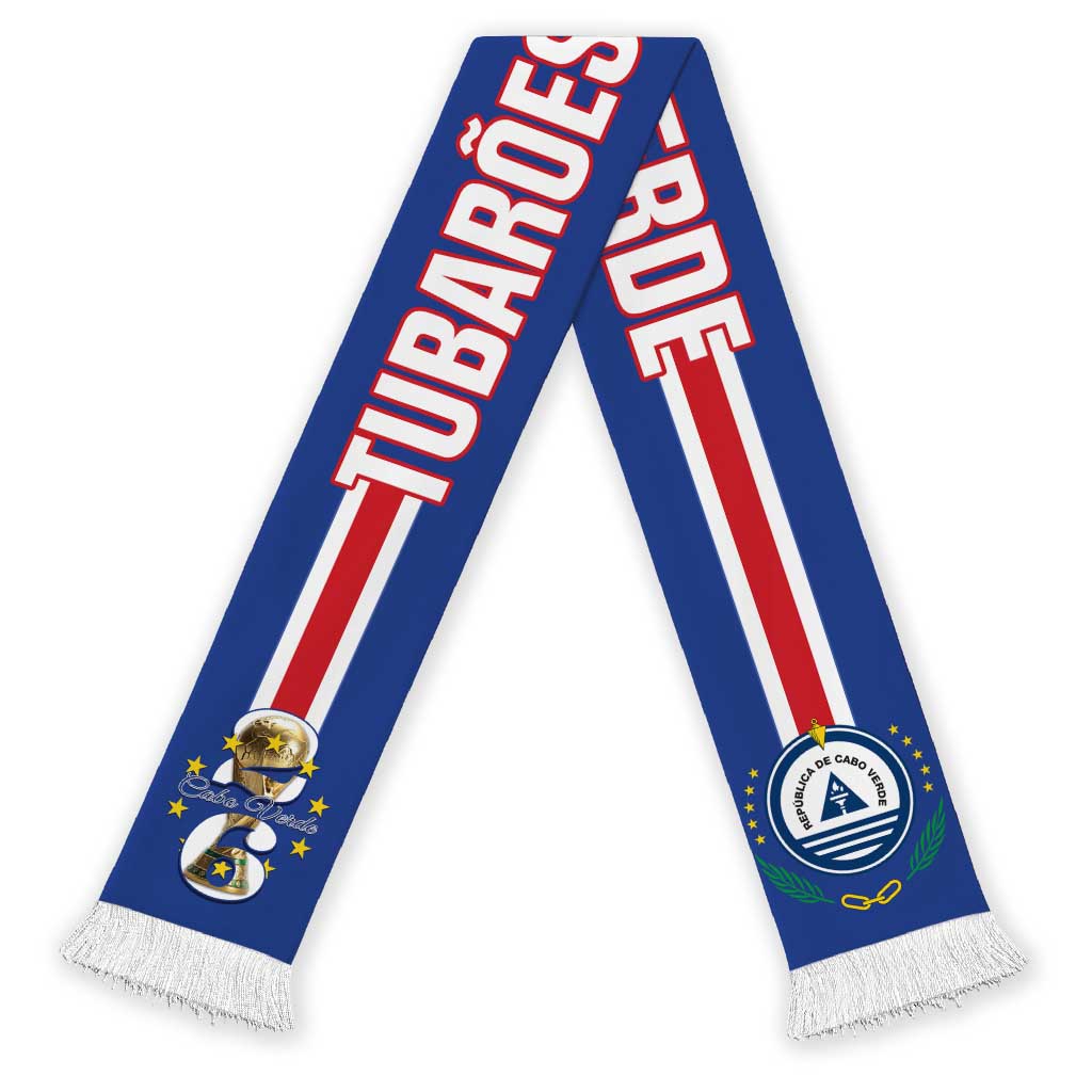 Cape Verde 2026 Football Soccer Scarf Come On Tubaroes Azuis