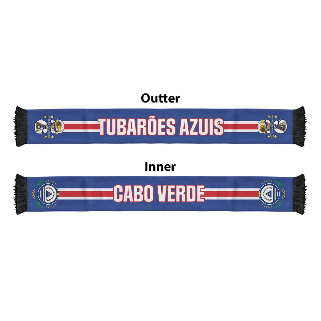 Cape Verde 2026 Football Soccer Scarf Come On Tubaroes Azuis