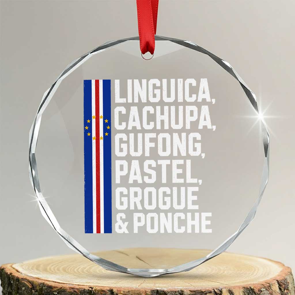 Cape Verde Cuisine Crystal Glass Ornament Linguica Cachupa Gufong Cabo Verde Heritage