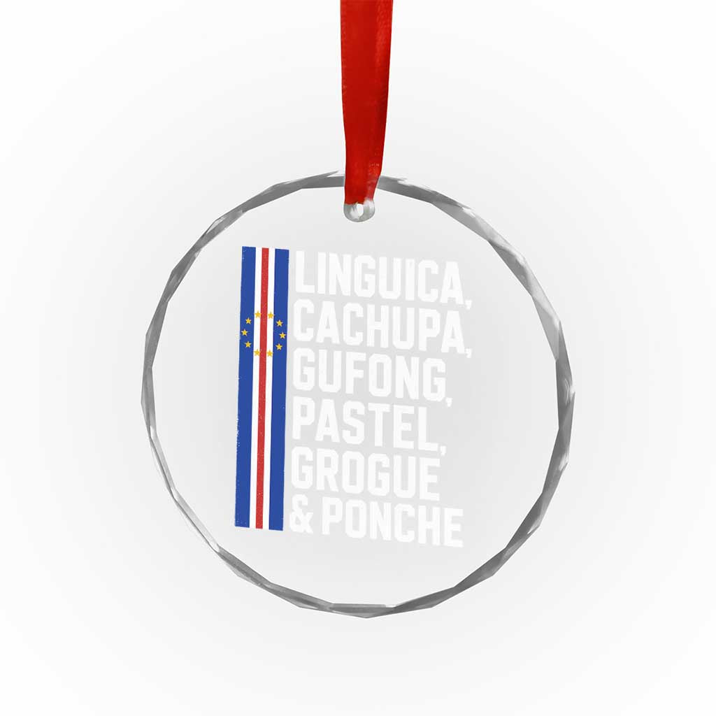 Cape Verde Cuisine Crystal Glass Ornament Linguica Cachupa Gufong Cabo Verde Heritage