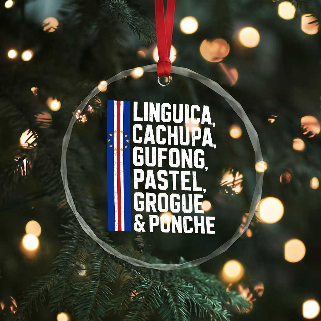 Cape Verde Cuisine Crystal Glass Ornament Linguica Cachupa Gufong Cabo Verde Heritage