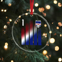 Cape Verde Flag Retro Sports Cabo Verdean Roots Crystal Glass Ornament