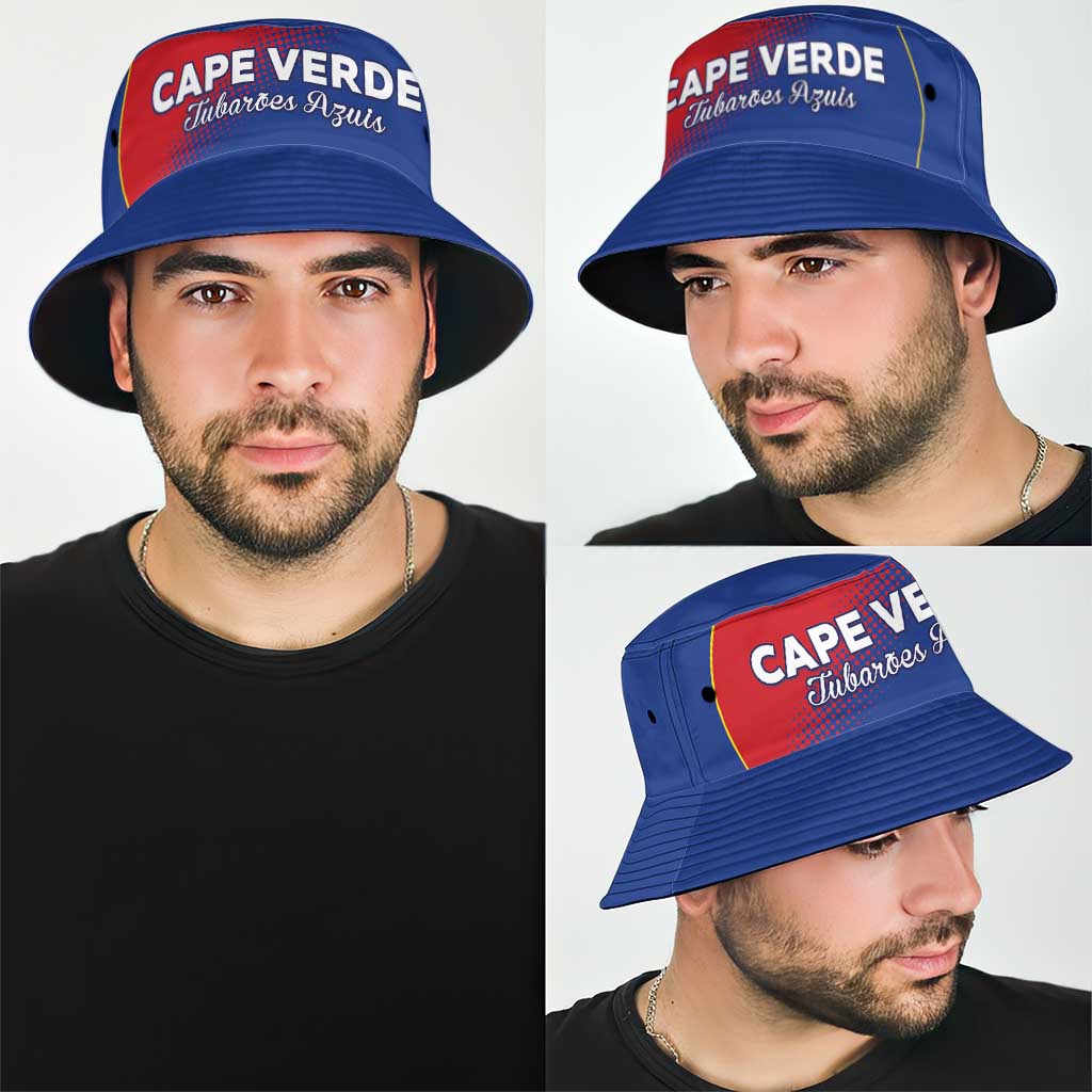 Cape Verde Football Bucket Hat Blue Sharks Make History