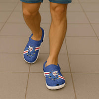 Cape Verde Football Clogs Shoes Go Blue Sharks - Wonder Print Shop