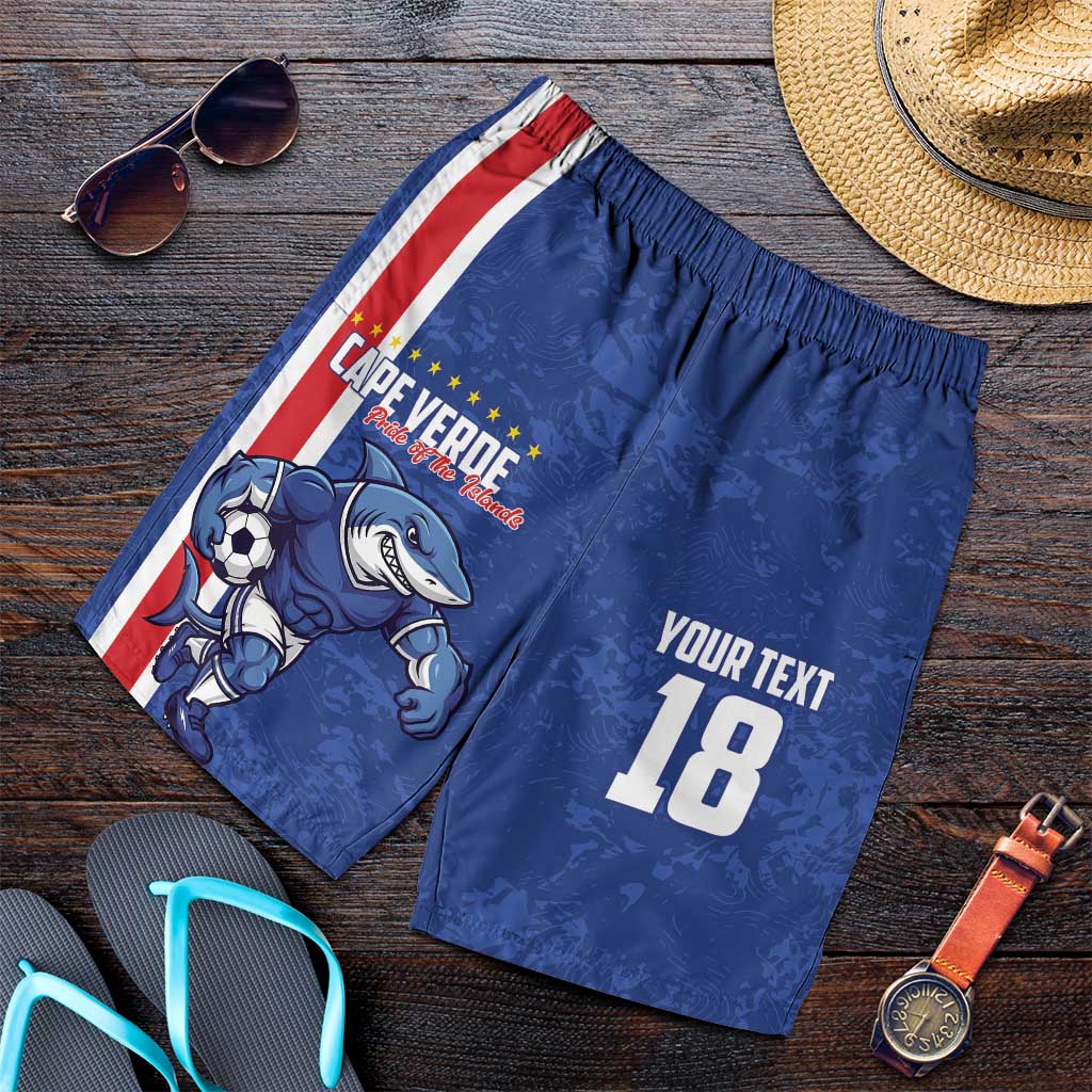 Cape Verde Football Custom Shorts for Men Pride Of The Islands - Wonder Print Shop