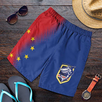 Cape Verde Football Shorts for Men Blue Sharks Make History - Wonder Print Shop