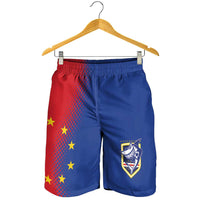 Cape Verde Football Shorts for Men Blue Sharks Make History - Wonder Print Shop