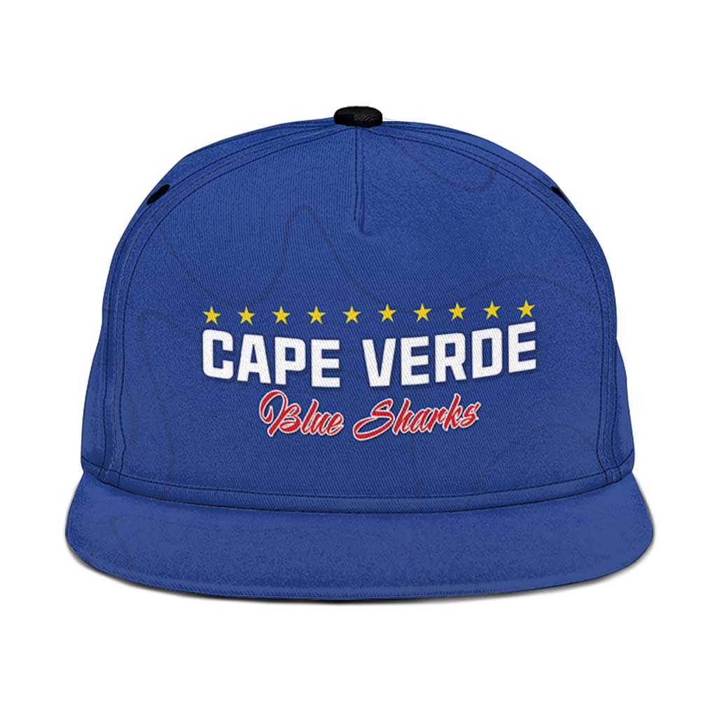 Cape Verde Football Snapback Cap Go Champions Blue Sharks - Wonder Print Shop